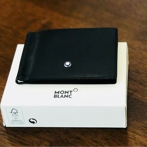 Geniune Montblanc 6cc wallet with money clip in box